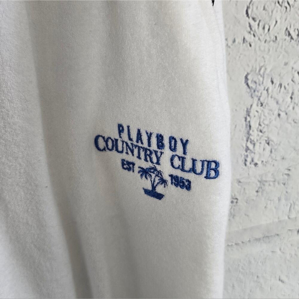 Playboy X Missguided White Country Club Sweatpants 4 - Picture 4 of 11